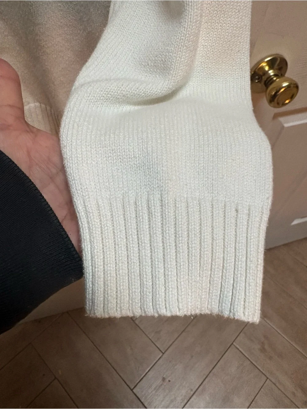 Jones New York Cream Cowl Neck Knit Sweater